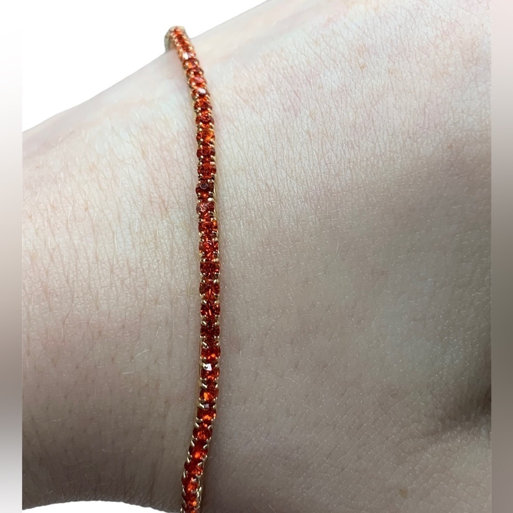 Gold orange diamond bracelet